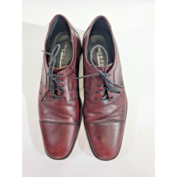 JOHNSTON & MURPHY Men's Size 10 Novick Brown Cap Toe Lace Up Shoes Oxfords EUC - Picture 7 of 9